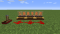 Nixie Tubes displaying the signal strength of adjacent redstone wires.